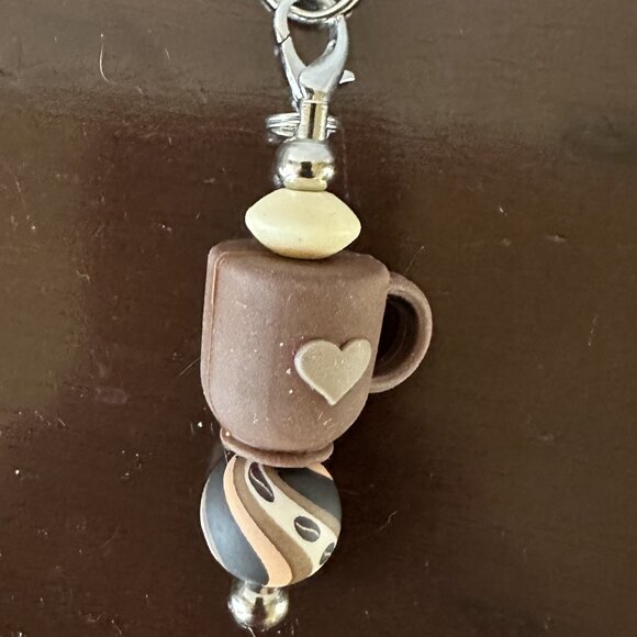 Coffee Cup Interchangeable Cell Phone Charm | Cute Accessory for Case or - Picture 1 of 2